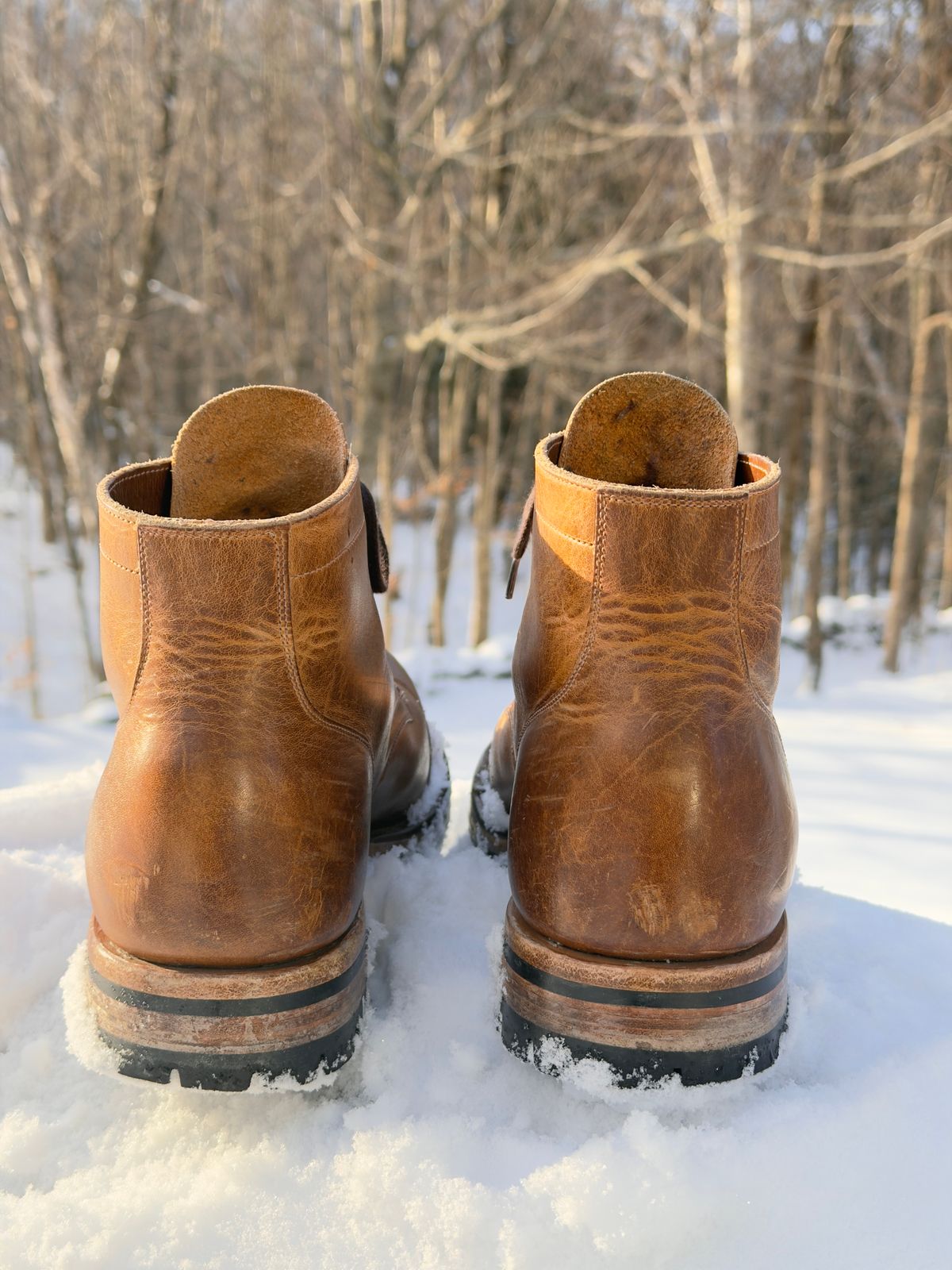 Photo by Aberhood on January 2, 2026 of the Viberg Service Boot BCT in Horween Natural Cypress.