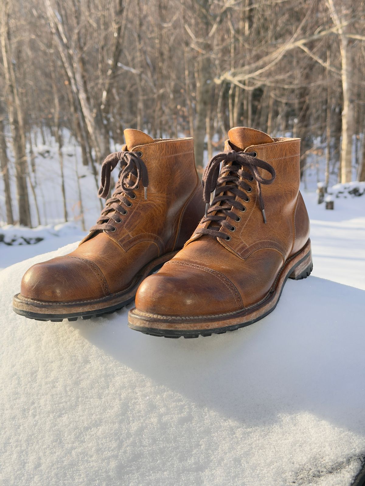 Photo by Aberhood on January 2, 2026 of the Viberg Service Boot BCT in Horween Natural Cypress.