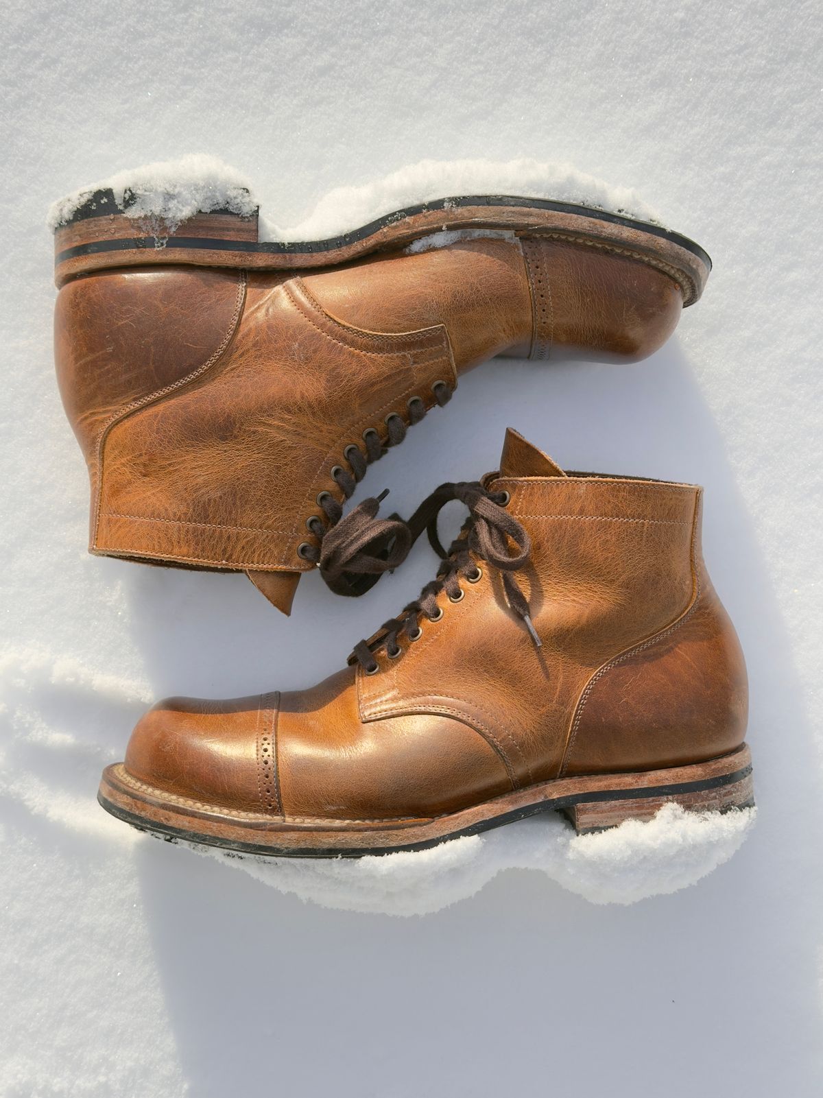 Photo by Aberhood on January 2, 2026 of the Viberg Service Boot BCT in Horween Natural Cypress.