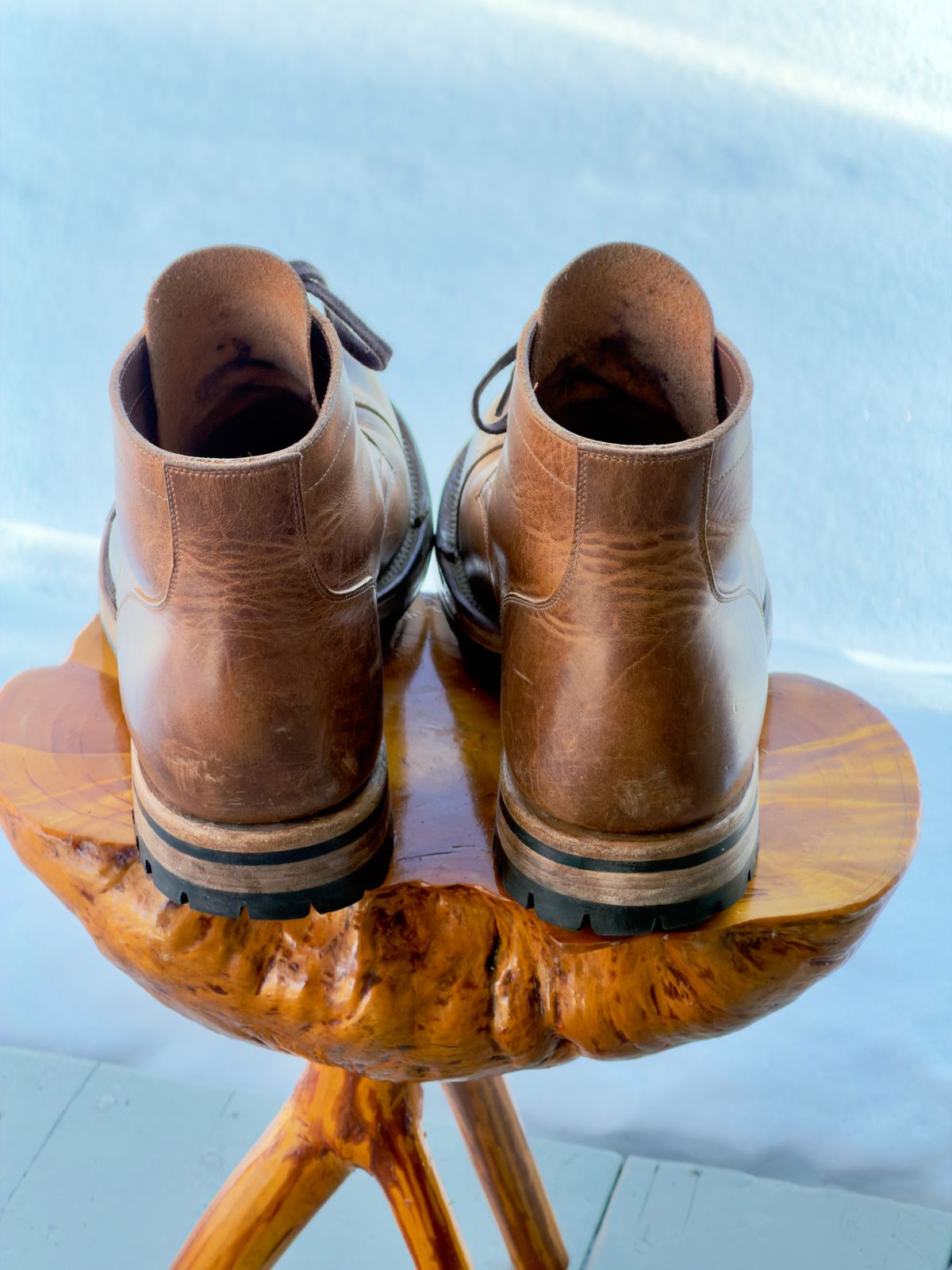 Photo by Aberhood on February 1, 2026 of the Viberg Service Boot BCT in Horween Natural Cypress.