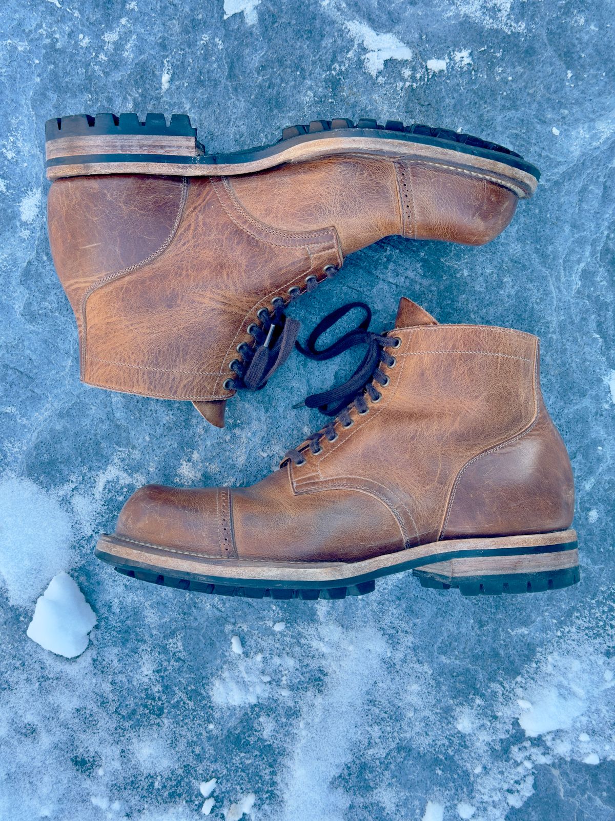 Photo by Aberhood on February 1, 2026 of the Viberg Service Boot BCT in Horween Natural Cypress.