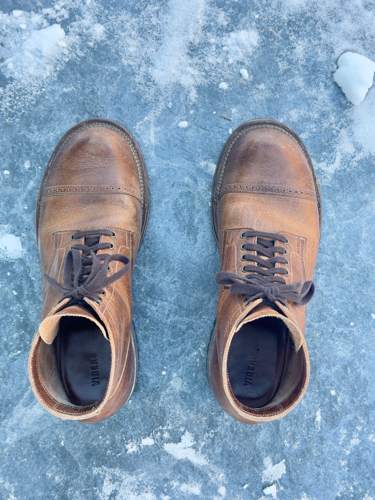 Photo by Aberhood on February 1, 2026 of the Viberg Service Boot BCT in Horween Natural Cypress.
