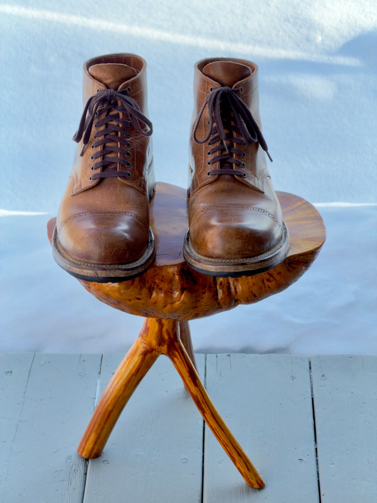 Photo by Aberhood on February 1, 2026 of the Viberg Service Boot BCT in Horween Natural Cypress.