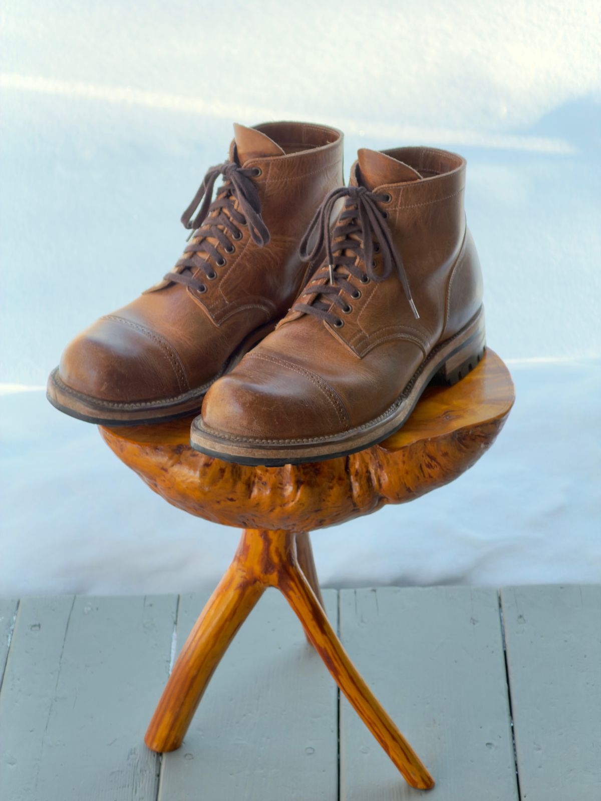 Photo by Aberhood on February 1, 2026 of the Viberg Service Boot BCT in Horween Natural Cypress.