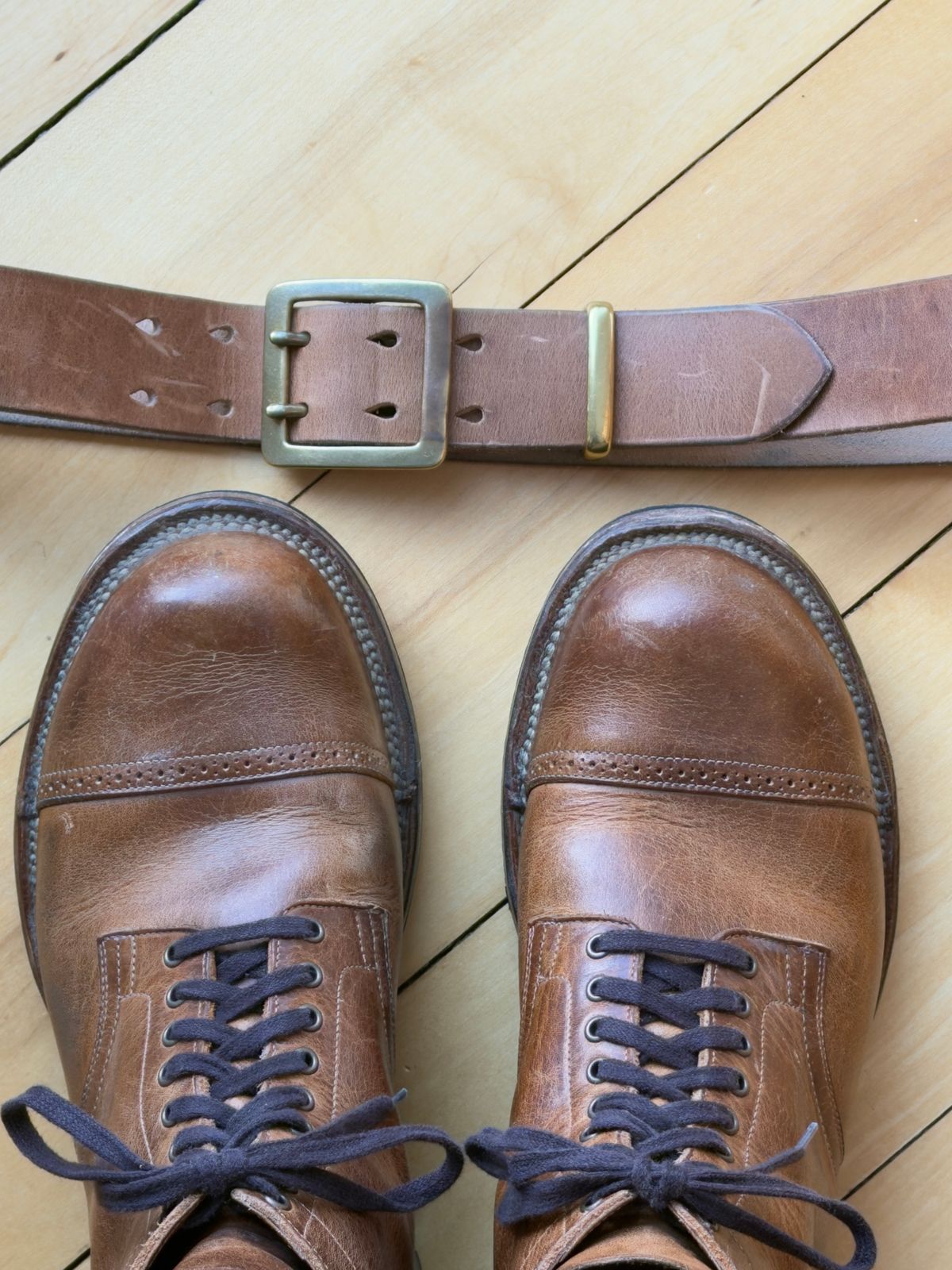 Photo by Aberhood on February 9, 2026 of the Viberg Service Boot BCT in Horween Natural Cypress.