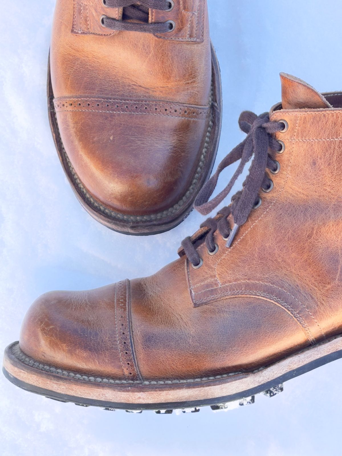 Photo by Aberhood on March 1, 2026 of the Viberg Service Boot BCT in Horween Natural Cypress.