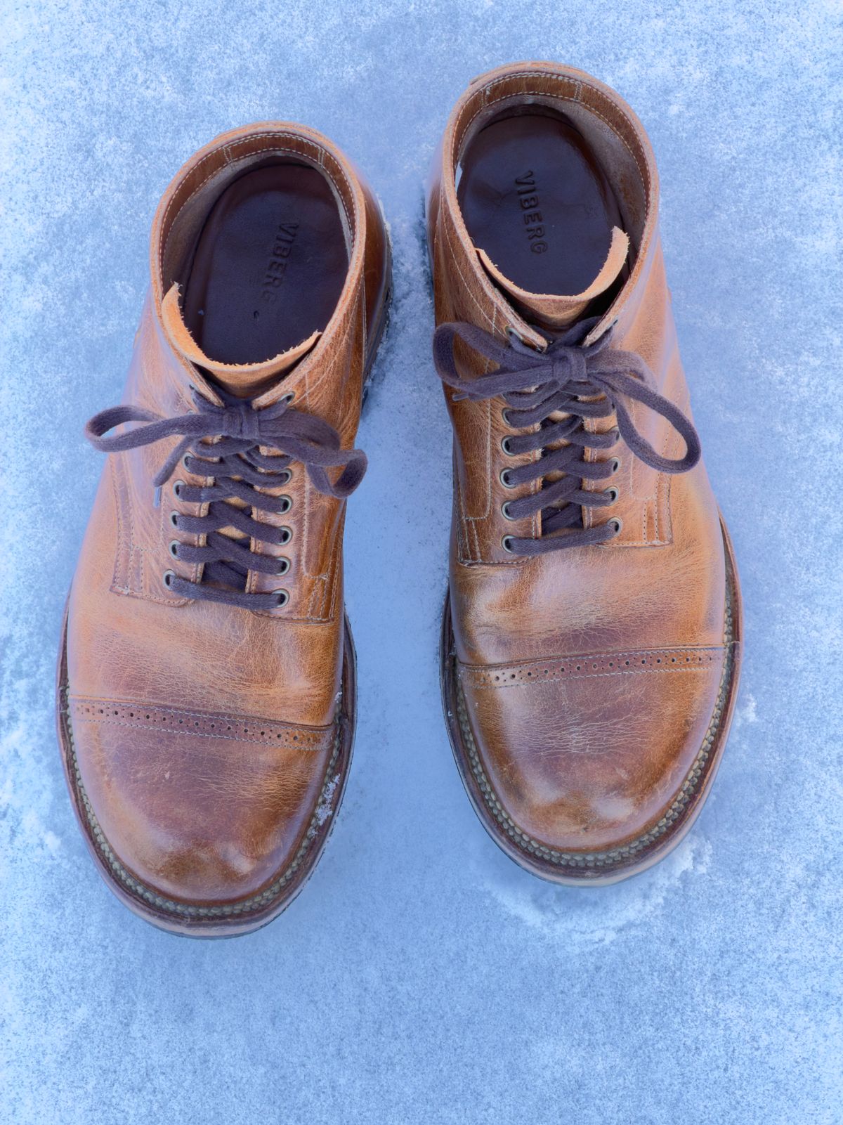 Photo by Aberhood on March 1, 2026 of the Viberg Service Boot BCT in Horween Natural Cypress.