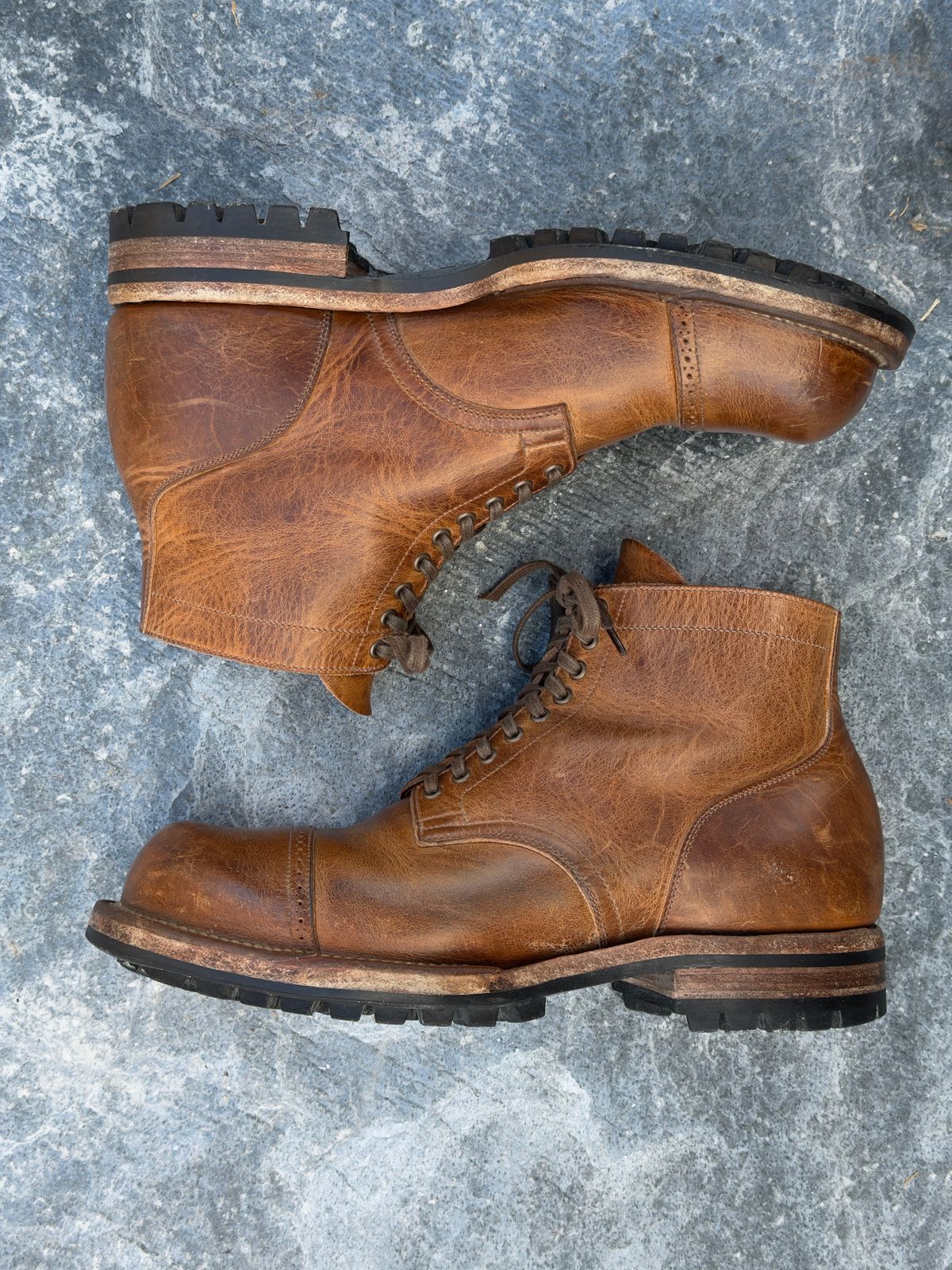 Photo by Aberhood on March 28, 2026 of the Viberg Service Boot BCT in Horween Natural Cypress.