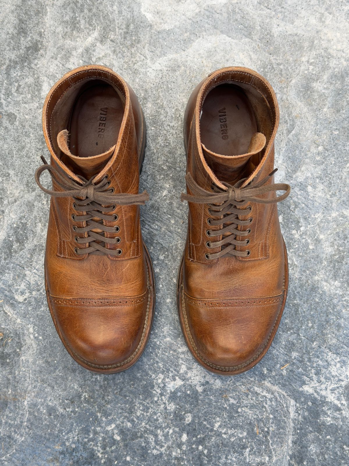 Photo by Aberhood on March 28, 2026 of the Viberg Service Boot BCT in Horween Natural Cypress.