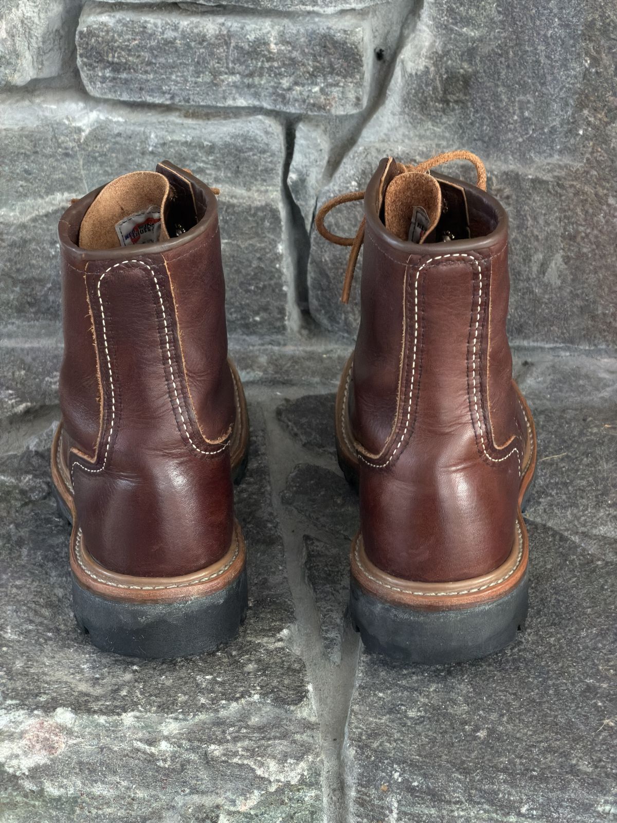 Photo by Aberhood on December 27, 2025 of the Red Wing Logger in S.B. Foot Briar Oil Slick.