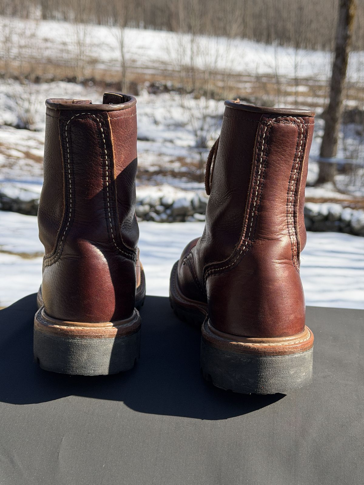 Photo by Aberhood on March 27, 2026 of the Red Wing Logger in S.B. Foot Briar Oil Slick.