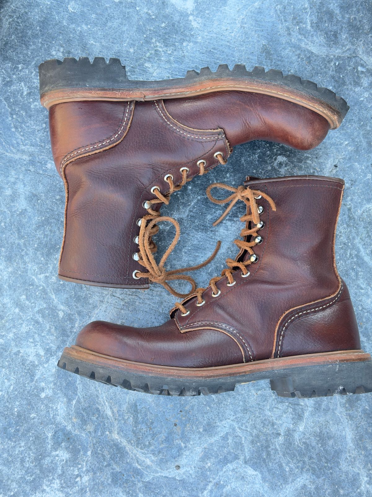 Photo by Aberhood on March 27, 2026 of the Red Wing Logger in S.B. Foot Briar Oil Slick.