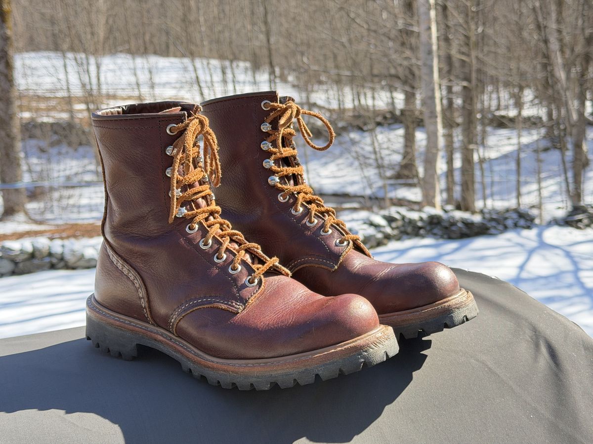 Photo by Aberhood on March 27, 2026 of the Red Wing Logger in S.B. Foot Briar Oil Slick.