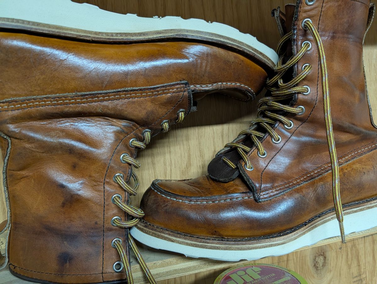 Photo by Ginde0666 on May 22, 2026 of the Red Wing 8-Inch Classic Moc in S.B. Foot Oro Legacy.