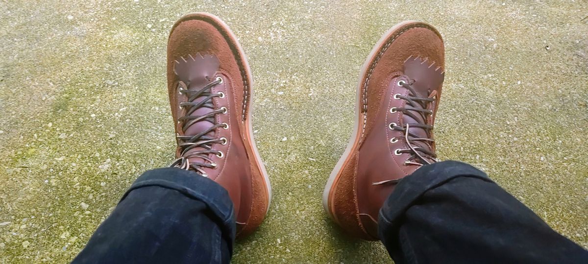 Photo by Ginde0666 on July 26, 2025 of the Frank's Boots Rainier in Seidel Chocolate Oil Tan & Seidel Chocolate Oil Tan Roughout.