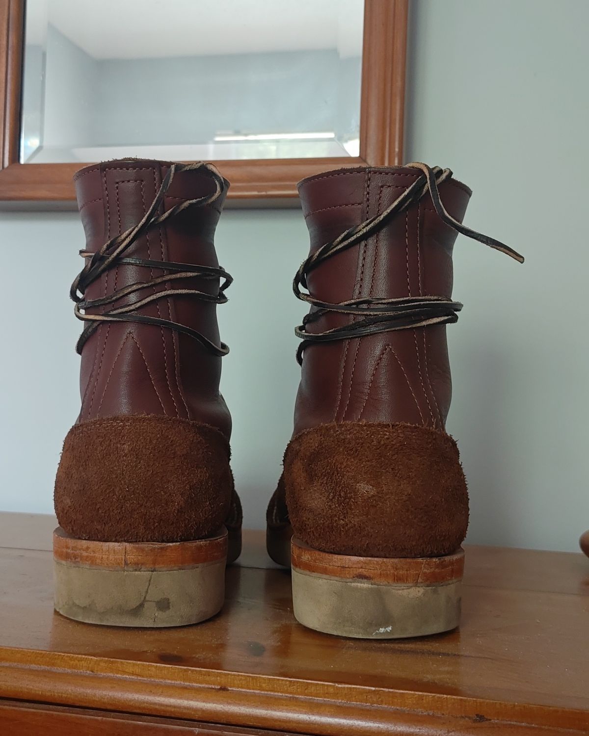 Photo by Ginde0666 on July 31, 2025 of the Frank's Boots Rainier in Seidel Chocolate Oil Tan & Seidel Chocolate Oil Tan Roughout.