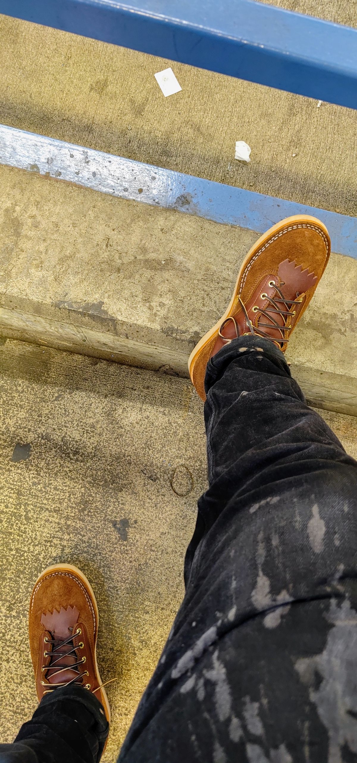 Photo by Ginde0666 on July 22, 2025 of the Frank's Boots Rainier in Seidel Chocolate Oil Tan & Seidel Chocolate Oil Tan Roughout.