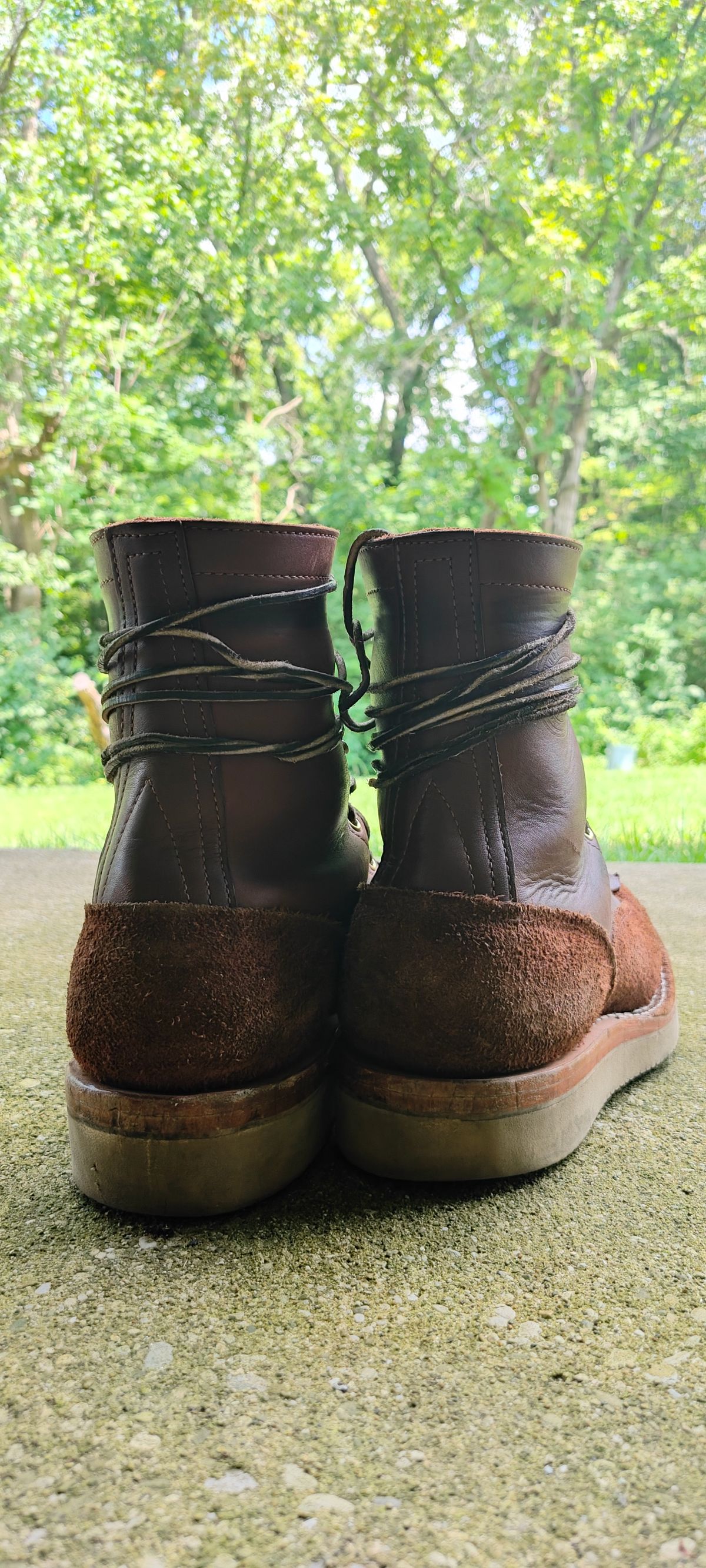 Photo by Ginde0666 on August 15, 2025 of the Frank's Boots Rainier in Seidel Chocolate Oil Tan & Seidel Chocolate Oil Tan Roughout.
