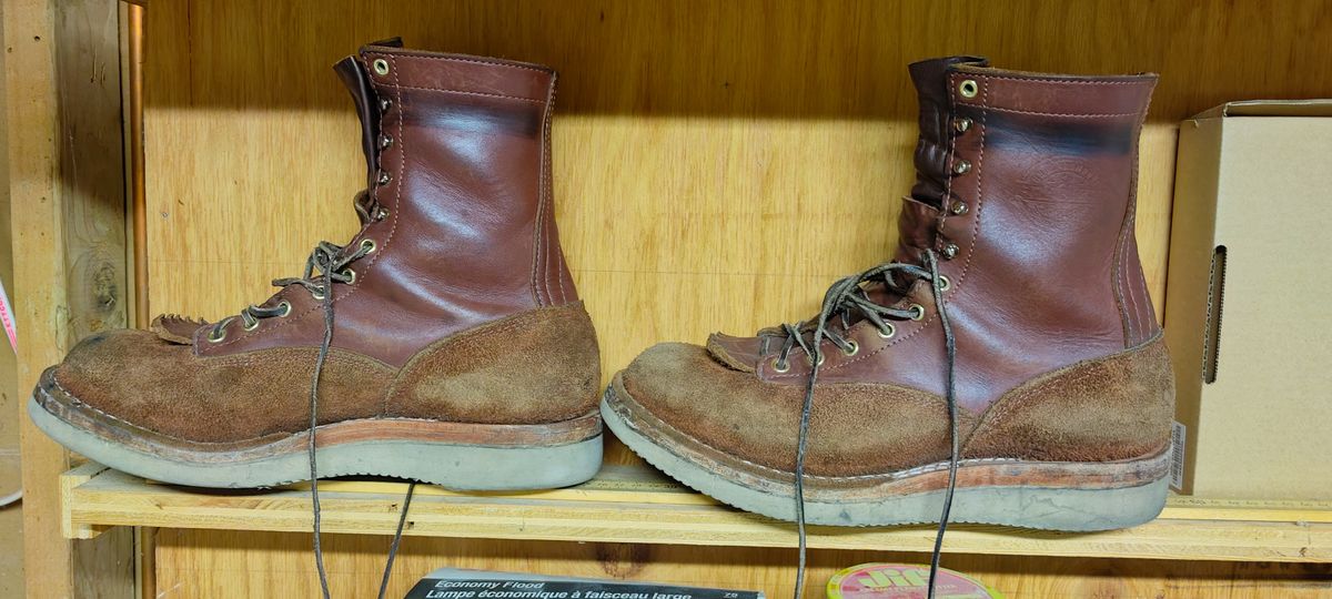 Photo by Ginde0666 on October 26, 2025 of the Frank's Boots Rainier in Seidel Chocolate Oil Tan & Seidel Chocolate Oil Tan Roughout.