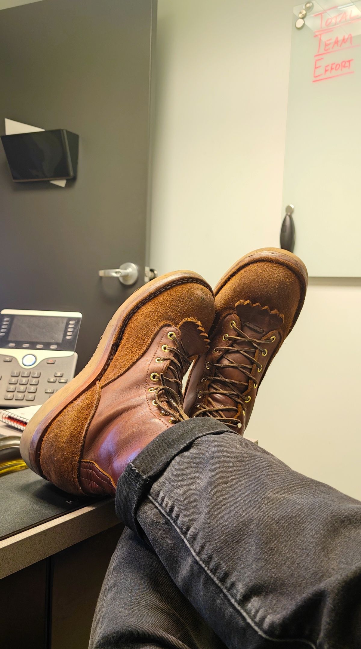 Photo by Ginde0666 on November 8, 2025 of the Frank's Boots Rainier in Seidel Chocolate Oil Tan & Seidel Chocolate Oil Tan Roughout.