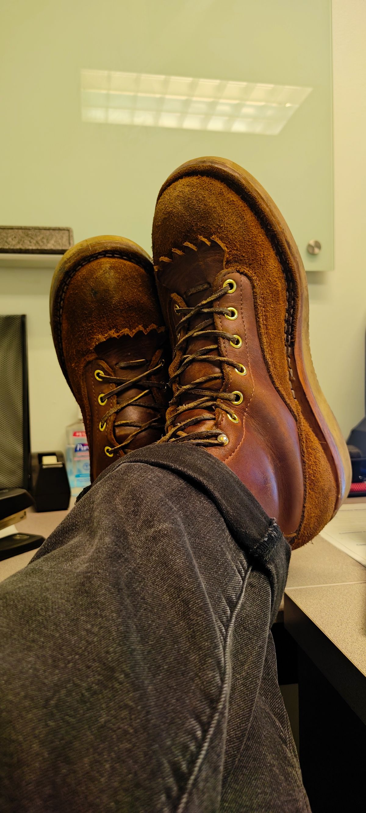 Photo by Ginde0666 on November 8, 2025 of the Frank's Boots Rainier in Seidel Chocolate Oil Tan & Seidel Chocolate Oil Tan Roughout.