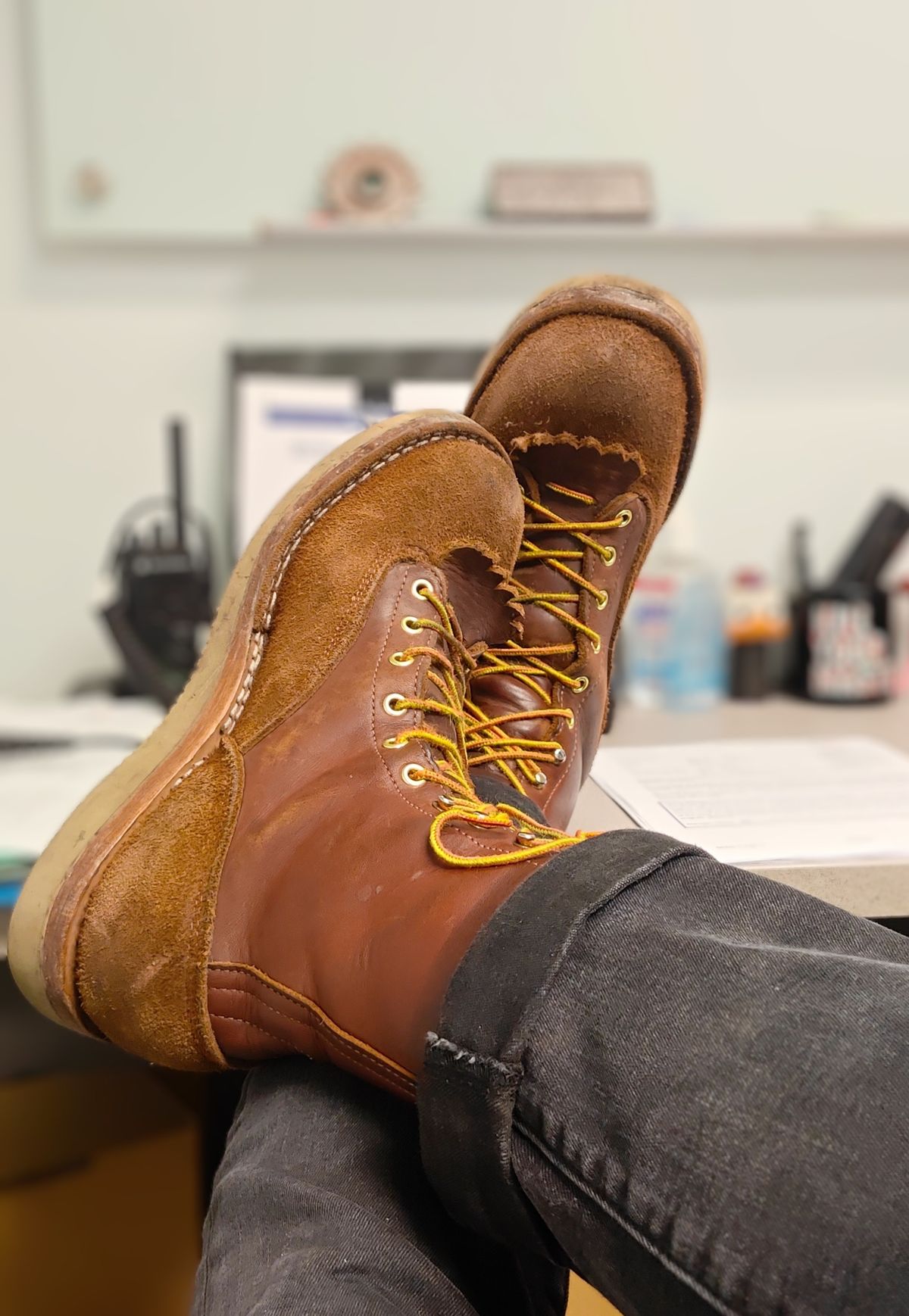 Photo by Ginde0666 on November 25, 2025 of the Frank's Boots Rainier in Seidel Chocolate Oil Tan & Seidel Chocolate Oil Tan Roughout.