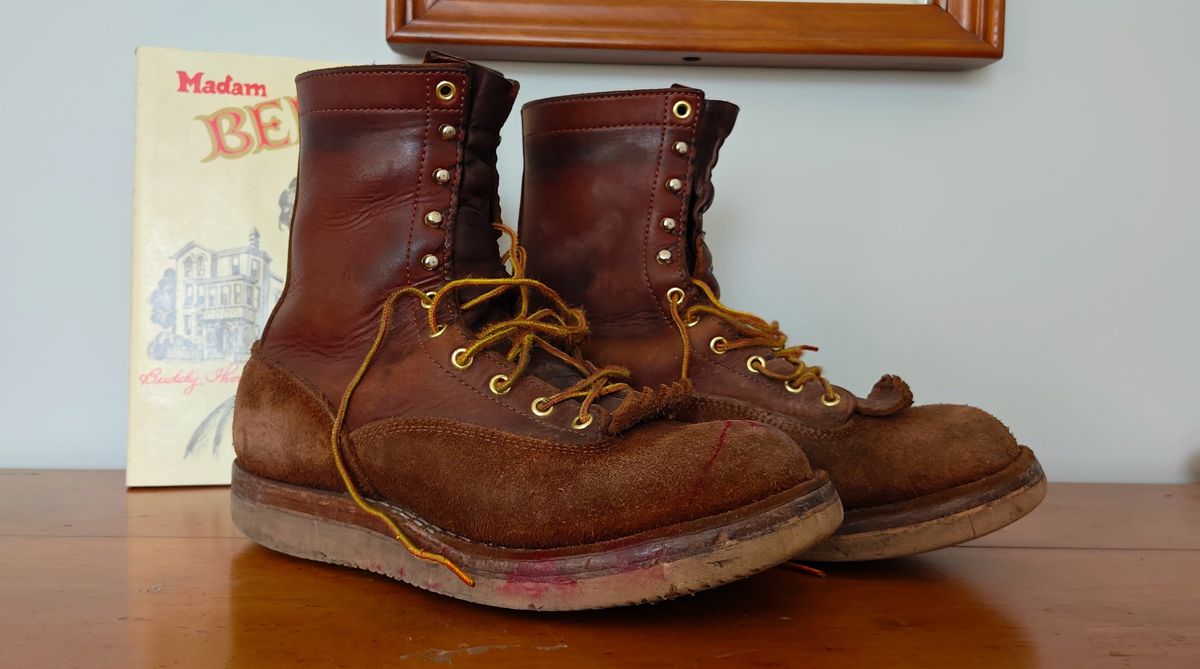 Photo by Ginde0666 on December 24, 2025 of the Frank's Boots Rainier in Seidel Chocolate Oil Tan & Seidel Chocolate Oil Tan Roughout.