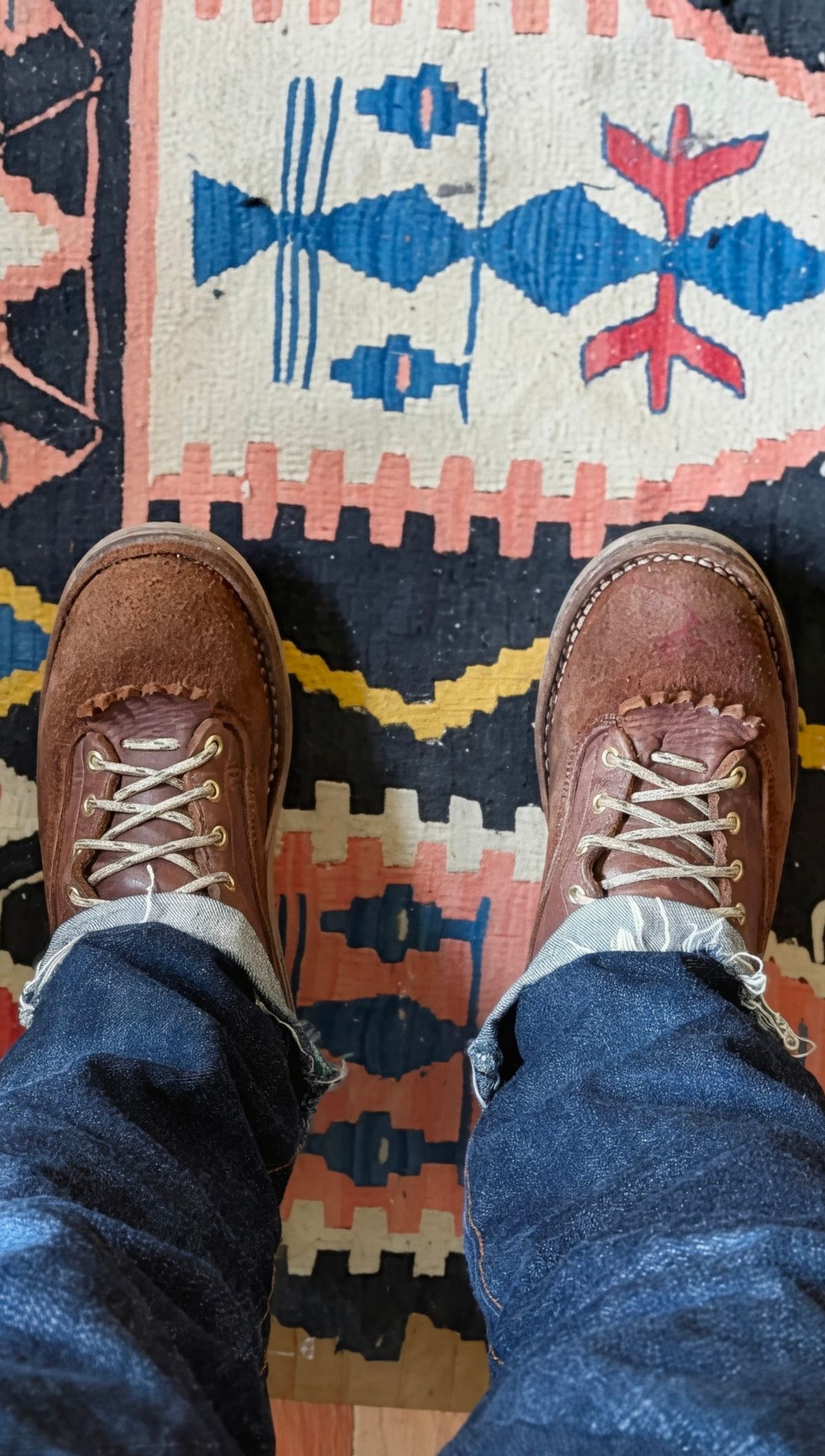 Photo by Ginde0666 on May 19, 2026 of the Frank's Boots Rainier in Seidel Chocolate Oil Tan & Seidel Chocolate Oil Tan Roughout.