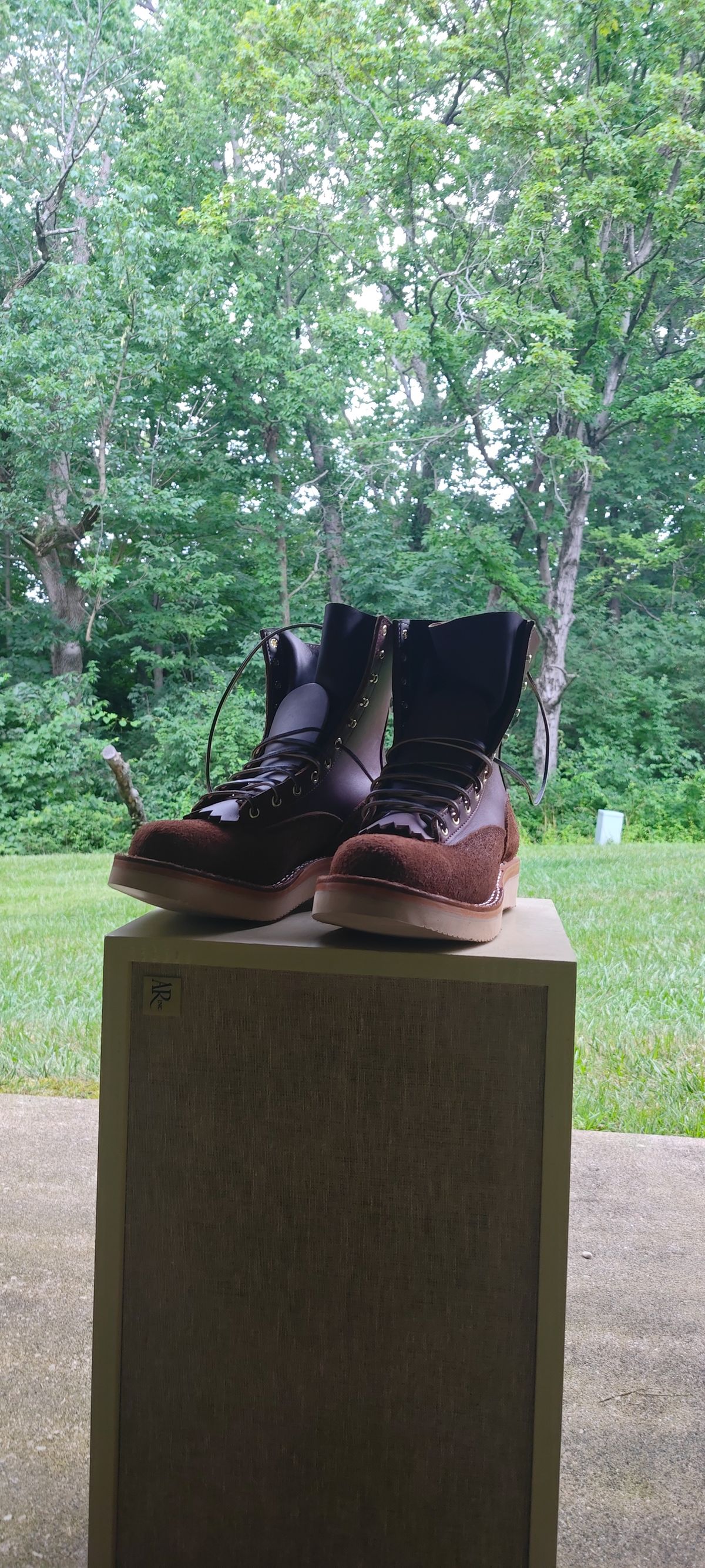 Photo by Ginde0666 on July 19, 2025 of the Frank's Boots Rainier in Seidel Chocolate Oil Tan & Seidel Chocolate Oil Tan Roughout.
