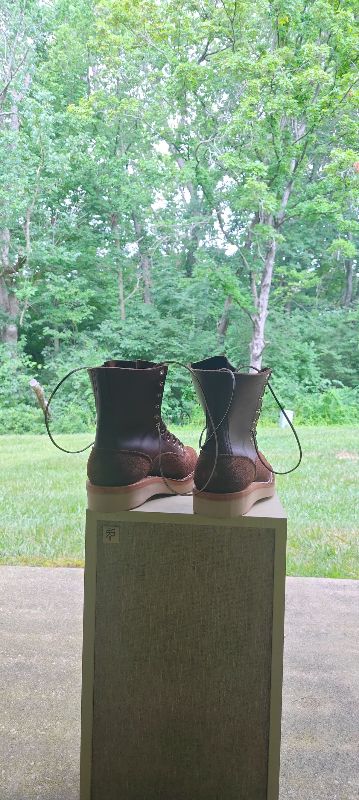 Photo by Ginde0666 on July 19, 2025 of the Frank's Boots Rainier in Seidel Chocolate Oil Tan & Seidel Chocolate Oil Tan Roughout.