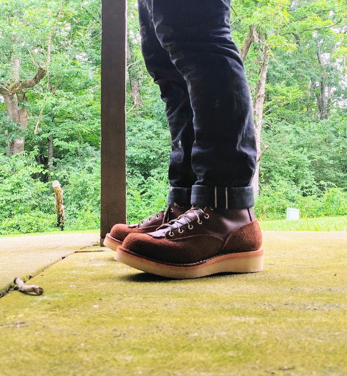 Photo by Ginde0666 on July 19, 2025 of the Frank's Boots Rainier in Seidel Chocolate Oil Tan & Seidel Chocolate Oil Tan Roughout.