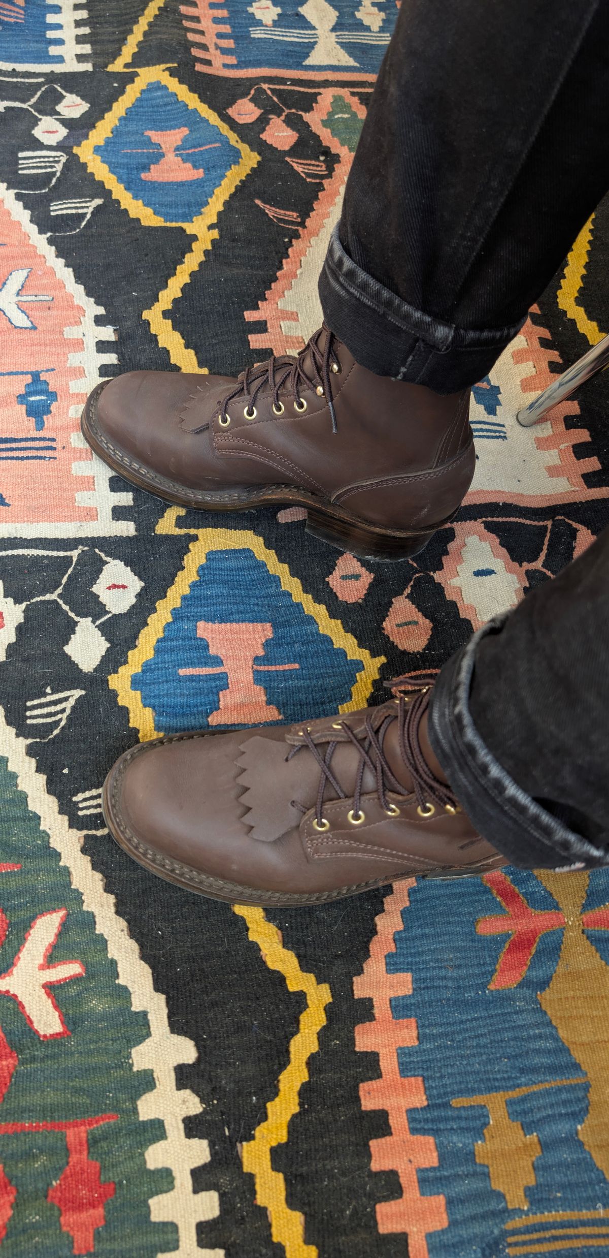 Photo by Ginde0666 on January 17, 2025 of the Frank's Boots Front Range in Seidel Walnut Oil Tan.