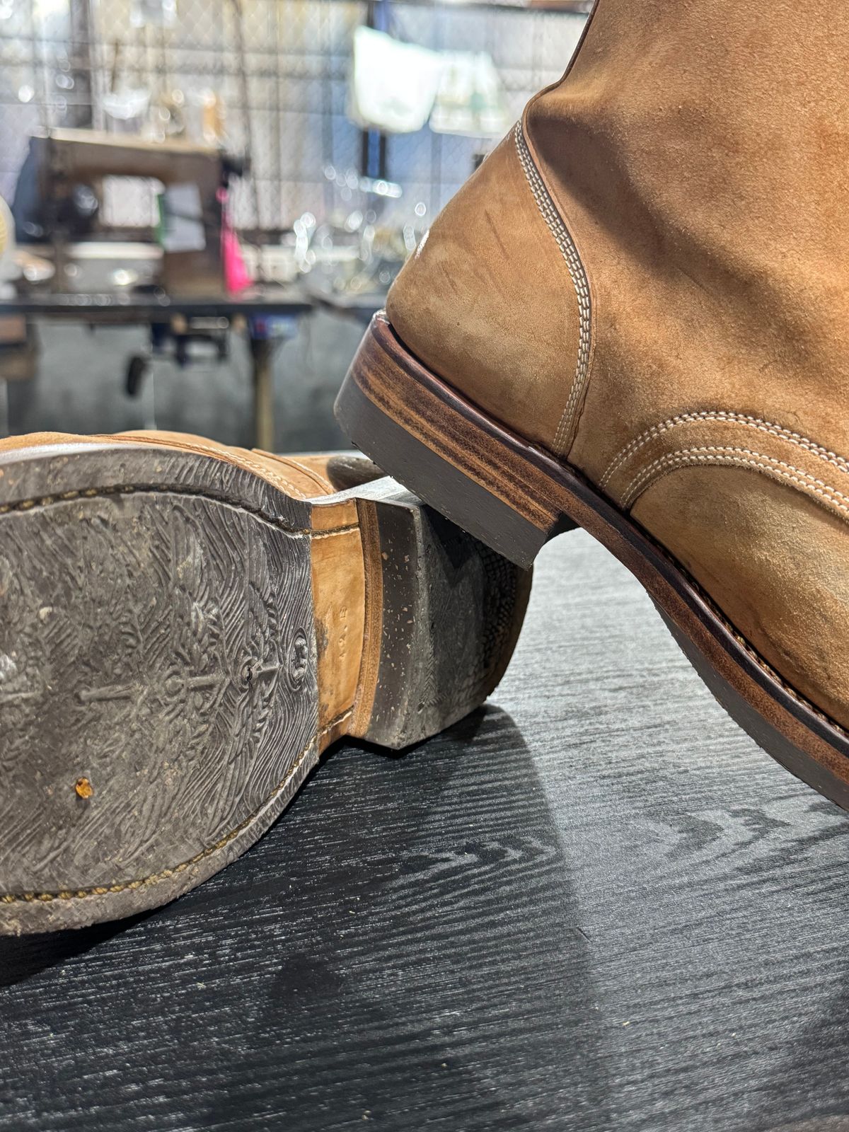 Photo by satriaamp on December 12, 2025 of the Sagara Bootmaker Boondockers in Conceria Cloe Superlux Reverse Horsebutt.