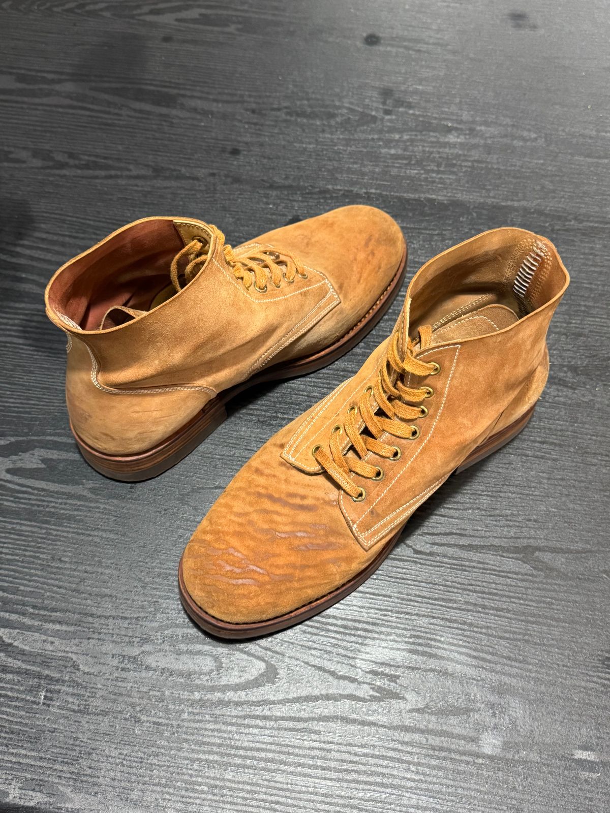 Photo by satriaamp on December 12, 2025 of the Sagara Bootmaker Boondockers in Conceria Cloe Superlux Reverse Horsebutt.