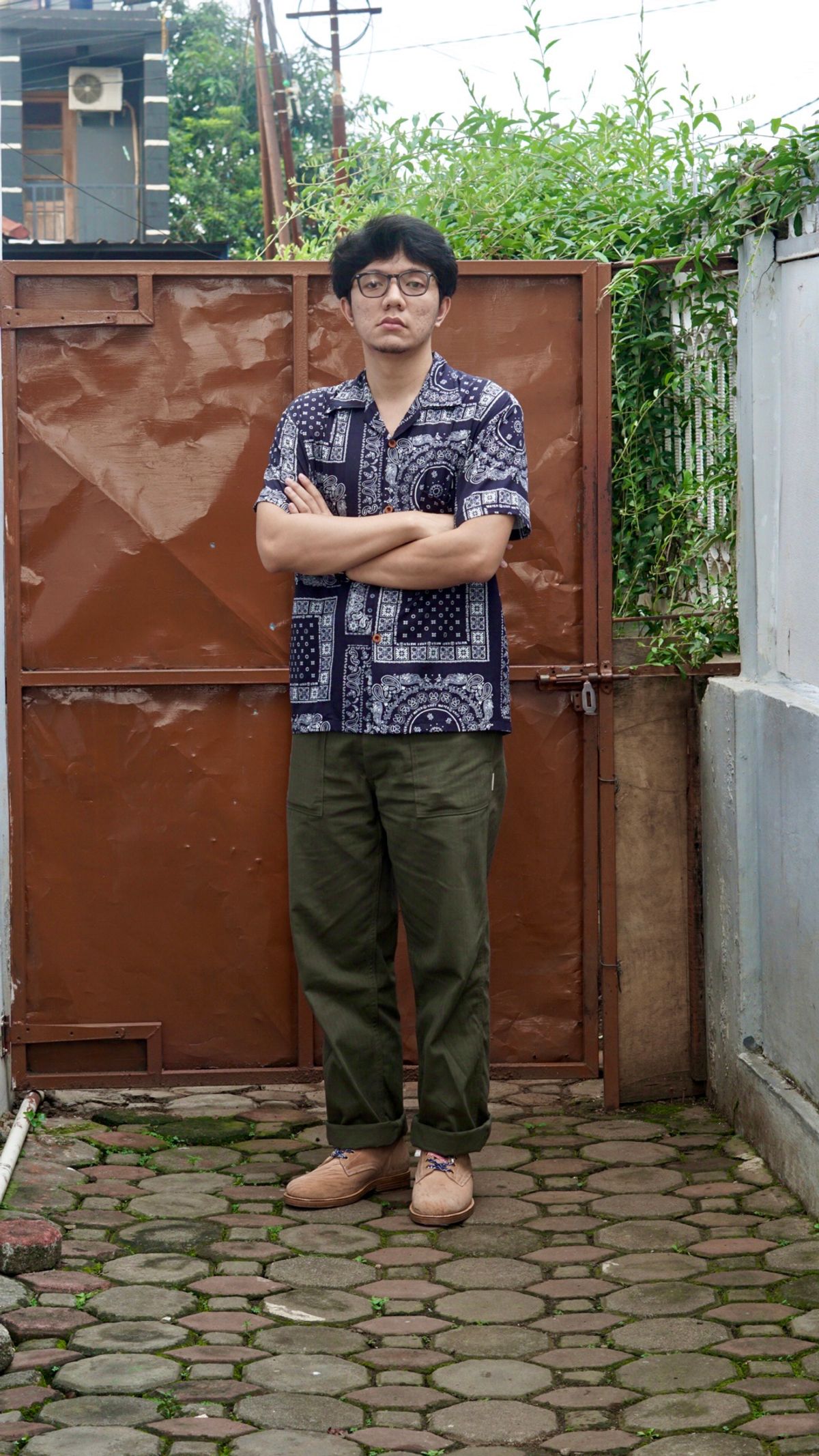 Photo by satriaamp on April 5, 2024 of the Sagara Bootmaker Boondockers in Conceria Cloe Superlux Reverse Horsebutt.