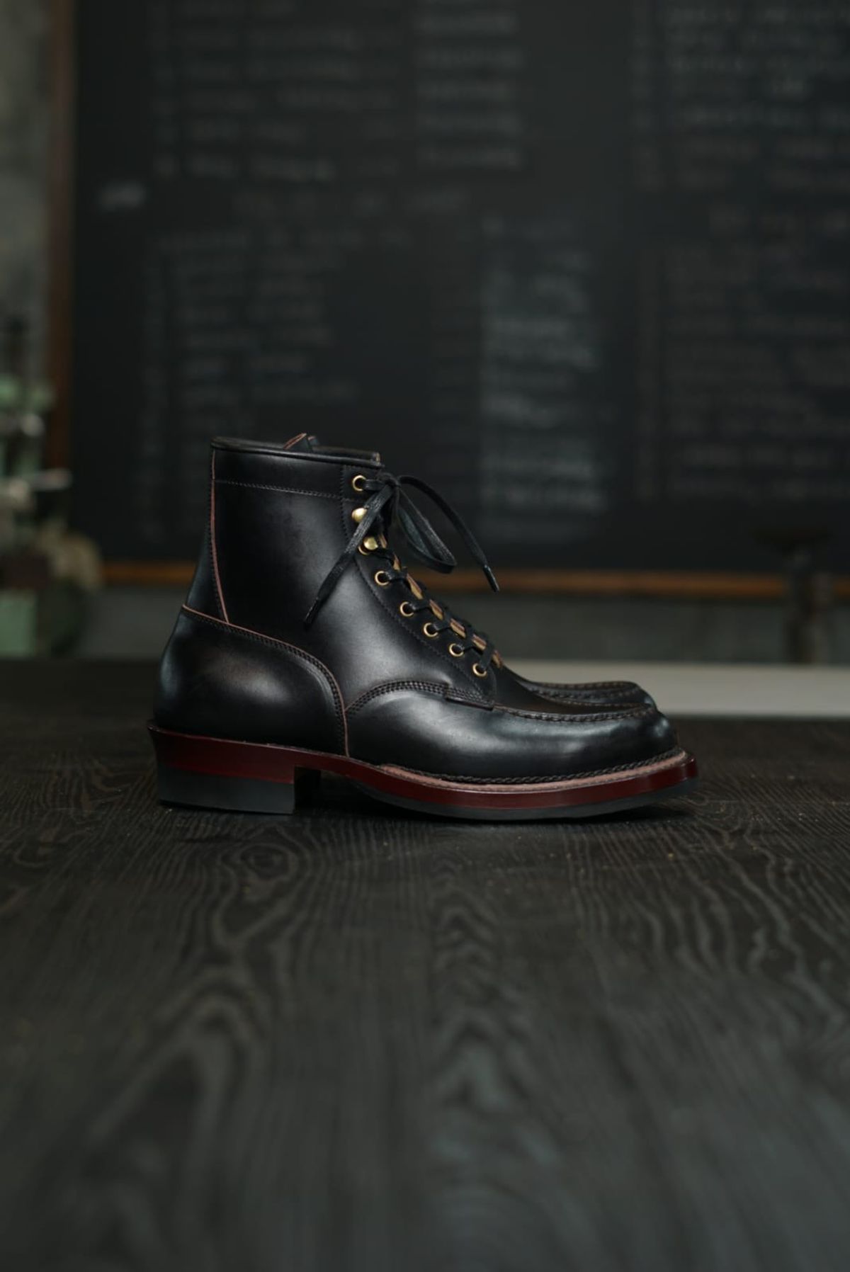 Photo by satriaamp on October 3, 2025 of the Sagara Legacy X Moc in Maryam Horsebutt Burgundy Overdyed Black.