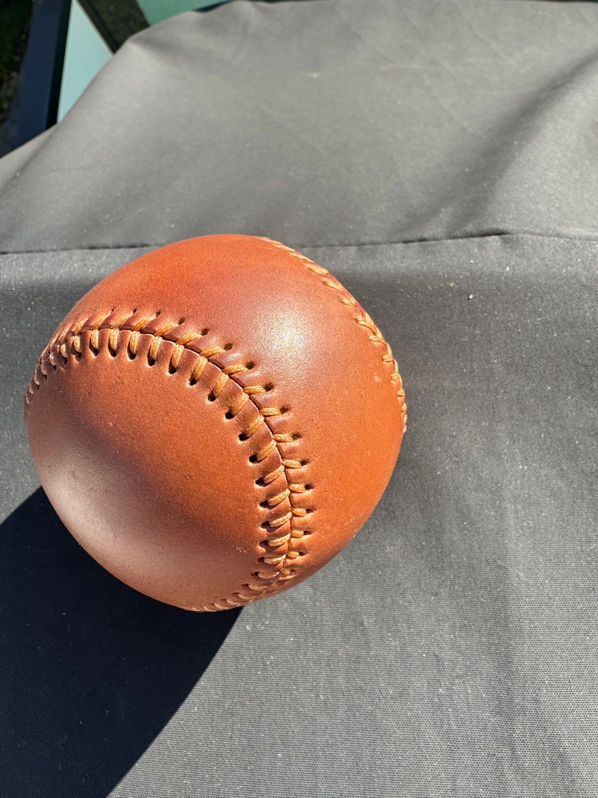 Photo by yankinschweiz on February 5, 2026 of the Ashland Leather Baseball in Horween Raw Natural Shell Cordova.