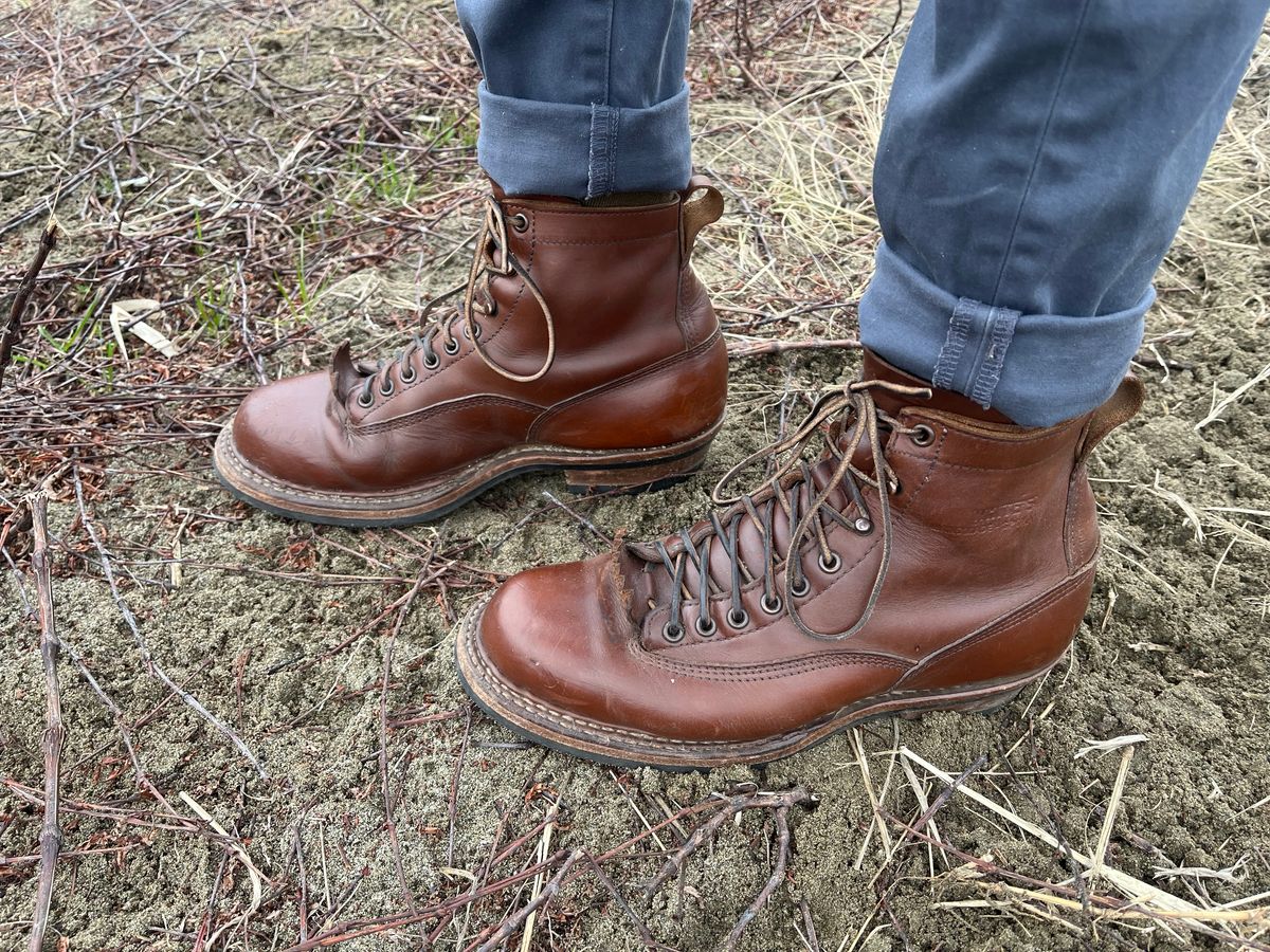 Photo by hansven on February 3, 2024 of the White's 350 Cutter in Horween British Tan Chromexcel.