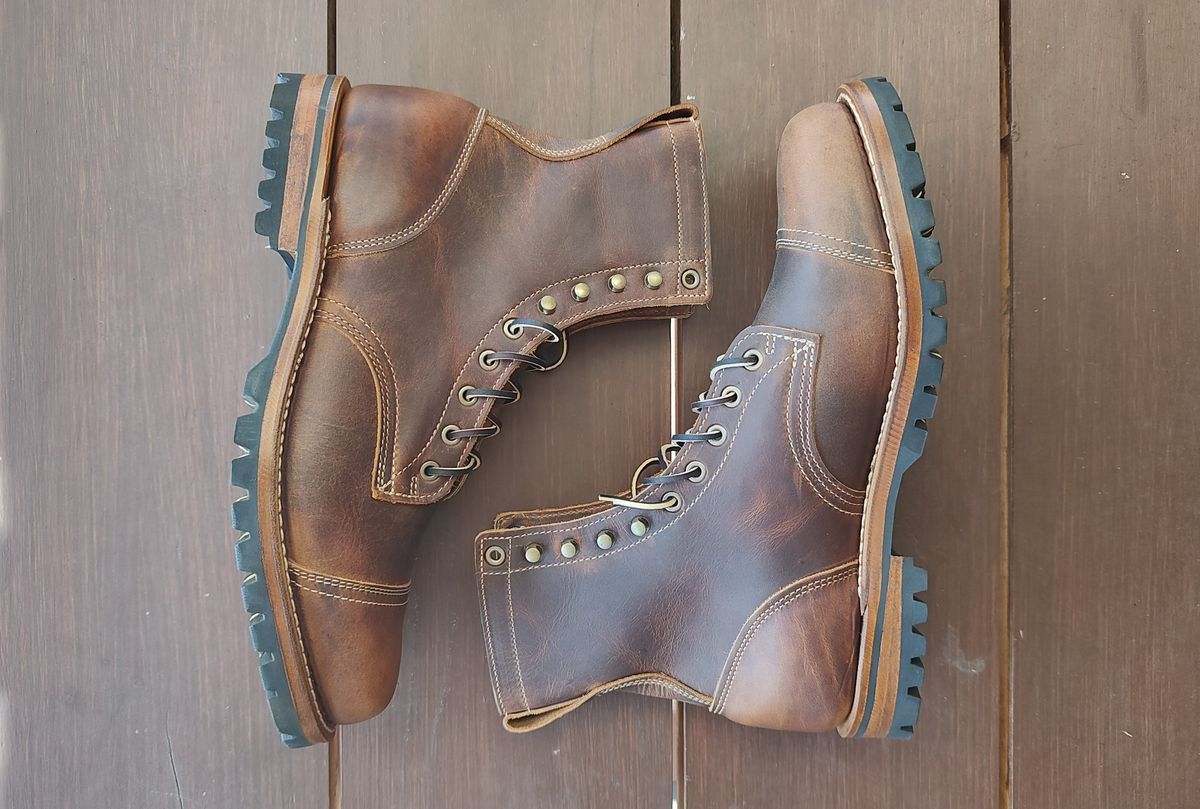 Photo by Malikian23 on October 1, 2025 of the Truman Upland Boot in Seidel Tobacco Snakebite.