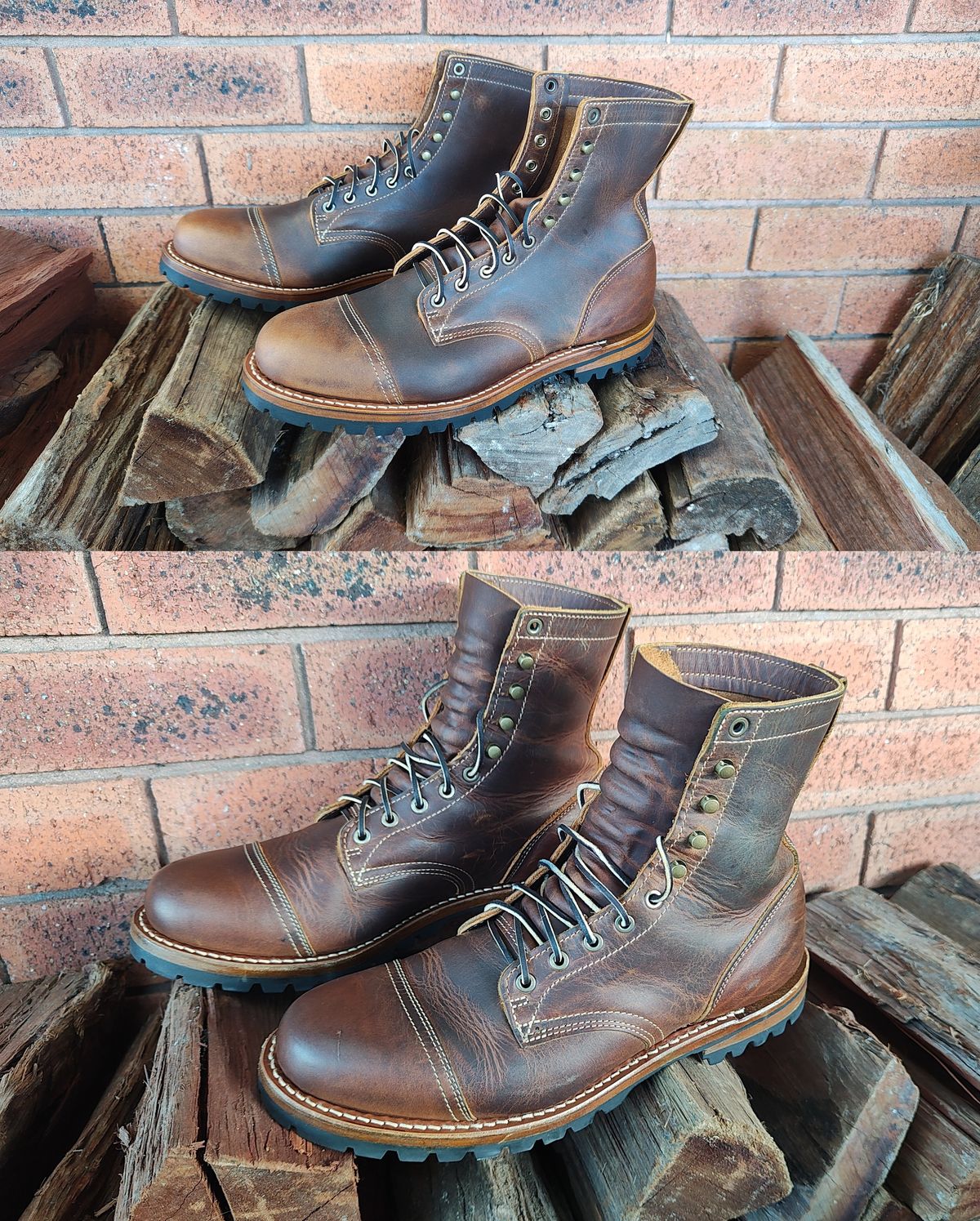 Photo by Malikian23 on October 8, 2025 of the Truman Upland Boot in Seidel Tobacco Snakebite.