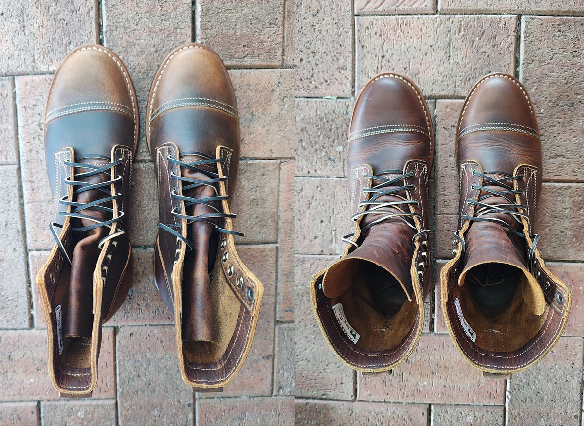 Photo by Malikian23 on October 8, 2025 of the Truman Upland Boot in Seidel Tobacco Snakebite.