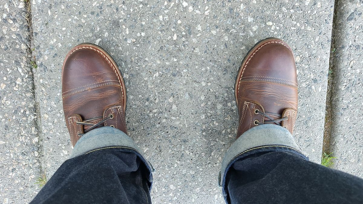 Photo by Malikian23 on October 16, 2025 of the Truman Upland Boot in Seidel Tobacco Snakebite.