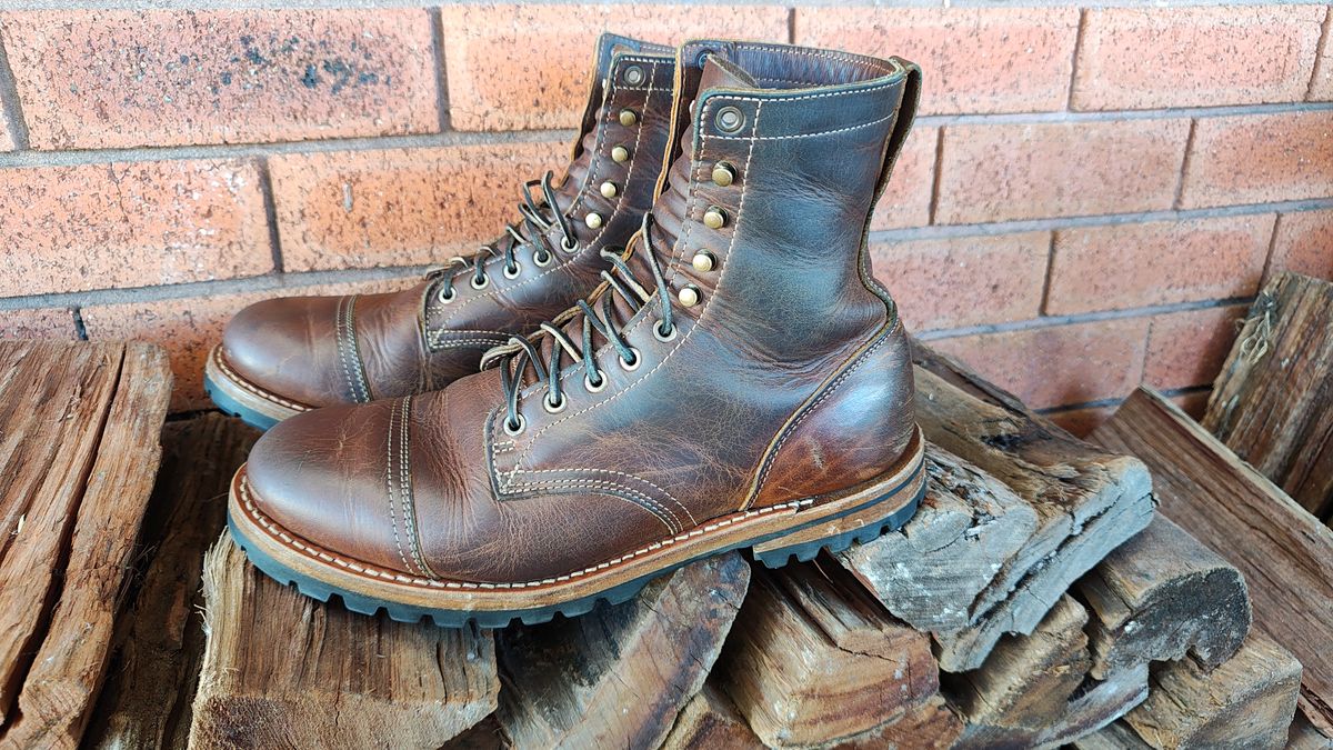 Photo by Malikian23 on December 1, 2025 of the Truman Upland Boot in Seidel Tobacco Snakebite.