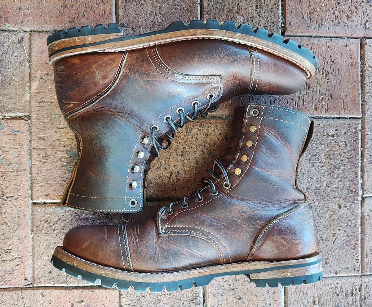 Photo by Malikian23 on December 1, 2025 of the Truman Upland Boot in Seidel Tobacco Snakebite.