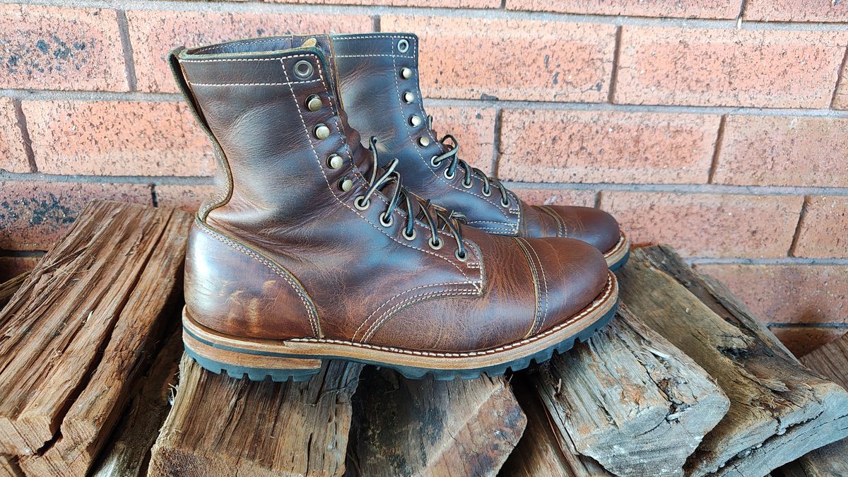 Photo by Malikian23 on December 1, 2025 of the Truman Upland Boot in Seidel Tobacco Snakebite.