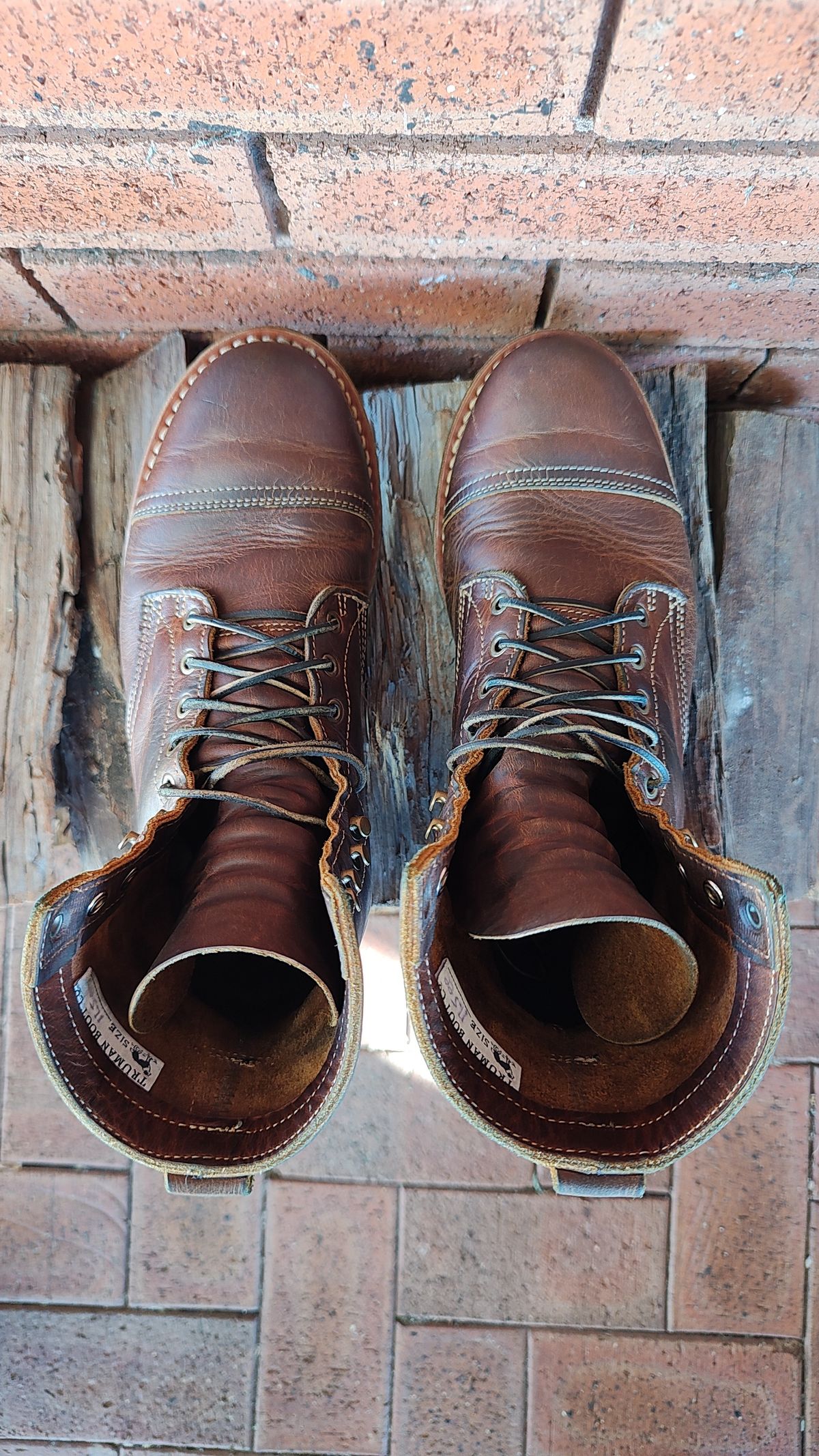 Photo by Malikian23 on December 1, 2025 of the Truman Upland Boot in Seidel Tobacco Snakebite.