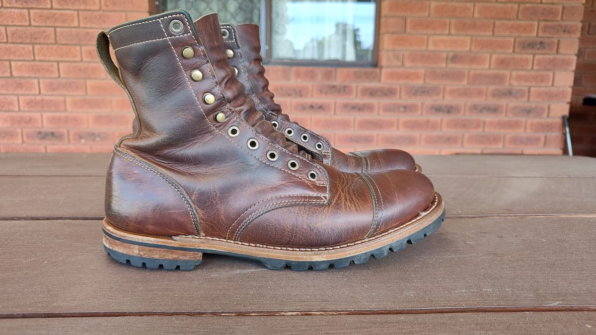 Photo by Malikian23 on January 2, 2026 of the Truman Upland Boot in Seidel Tobacco Snakebite.