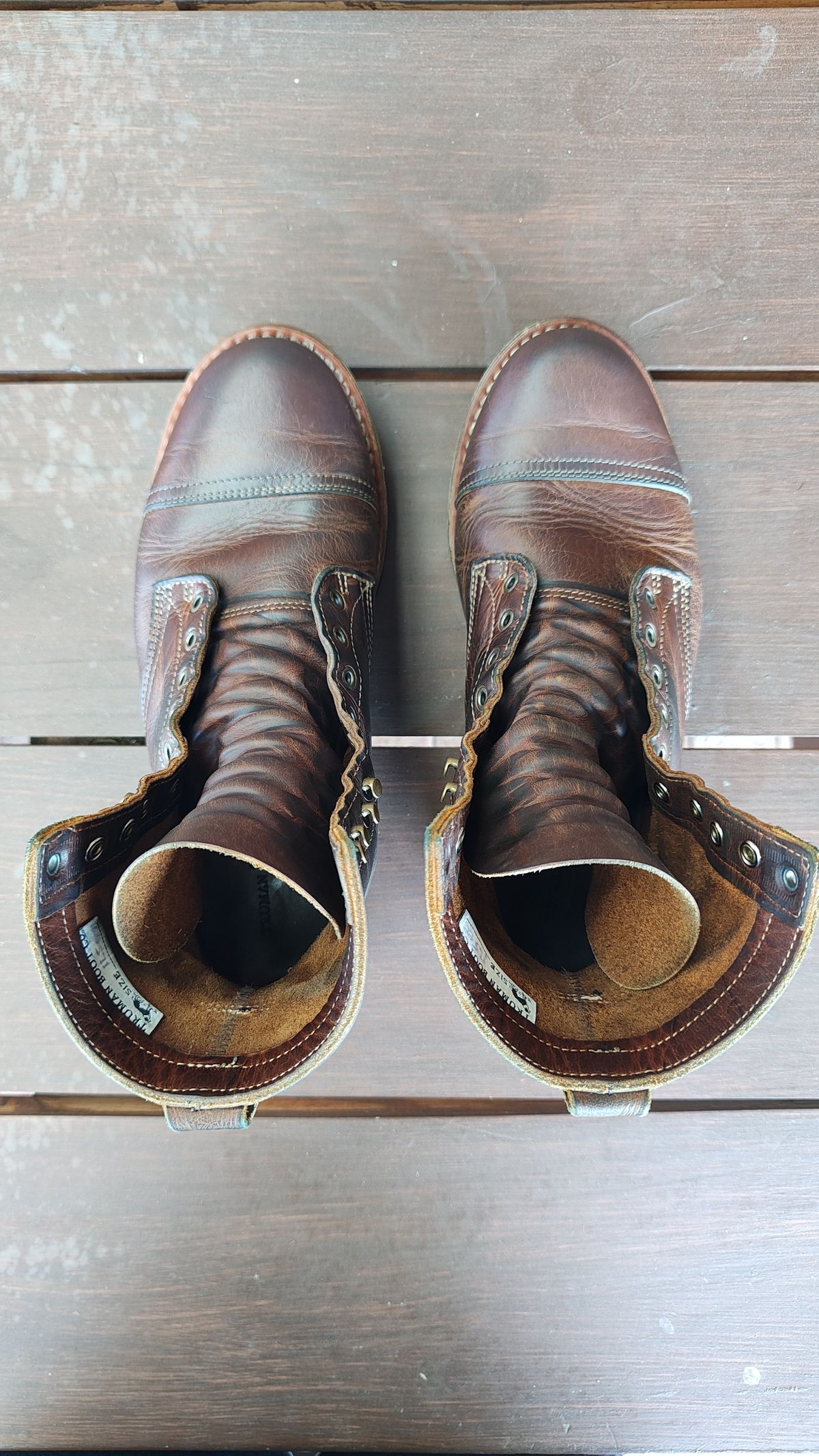 Photo by Malikian23 on January 2, 2026 of the Truman Upland Boot in Seidel Tobacco Snakebite.