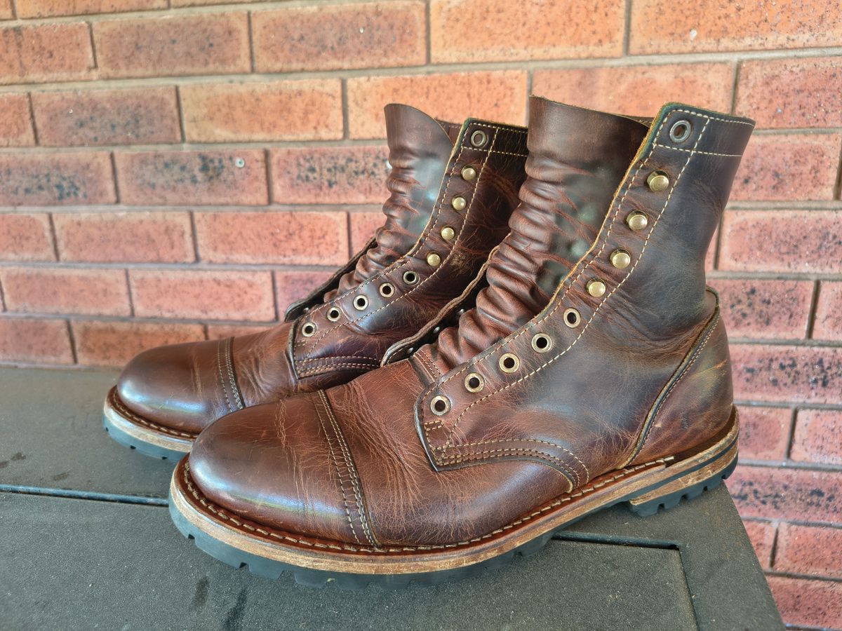 Photo by Malikian23 on March 1, 2026 of the Truman Upland Boot in Seidel Tobacco Snakebite.