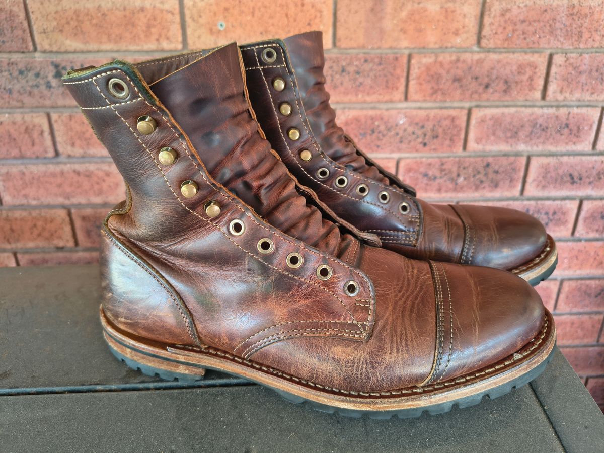 Photo by Malikian23 on March 1, 2026 of the Truman Upland Boot in Seidel Tobacco Snakebite.